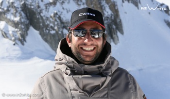 Filippo Blengini smiling in front of a mountain