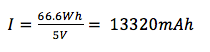 usb (5V) output formula