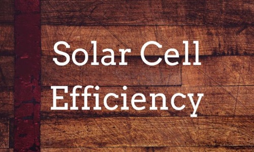 Solar Cell Efficiency Title Graphic