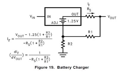 Graphic of a current limited LDO charge circuit