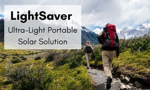 LightSaver Ultra-Light Portable Solar Solution Title Graphic