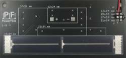 solar panel connected to a circuit board using conductive epoxy