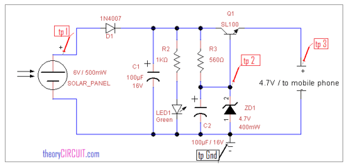 Schematic of a diode regulated charge circuit