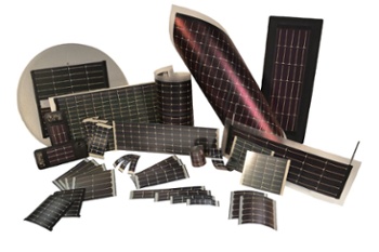 Group of custom thin-film amorphous silicon solar panels