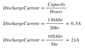 battery discharge rate formula