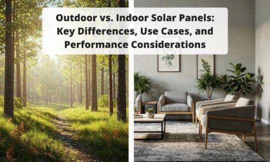 Split image with a sunlit forest path on the left and a modern indoor living room on the right, overlaid with the text: 