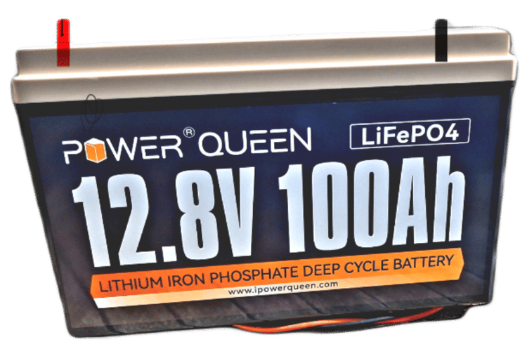 Power Queen 12.8V 100Ah LiFePO4 battery