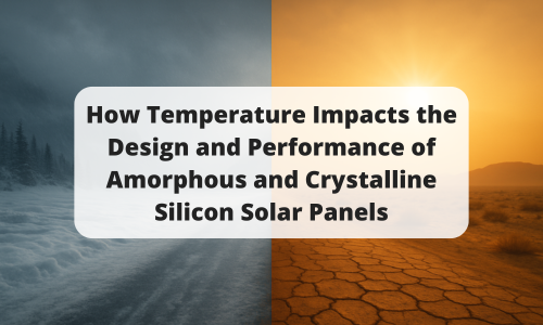 How Temperature Impacts the Design and Performance of Amorphous and Crystalline Silicon Solar Panels